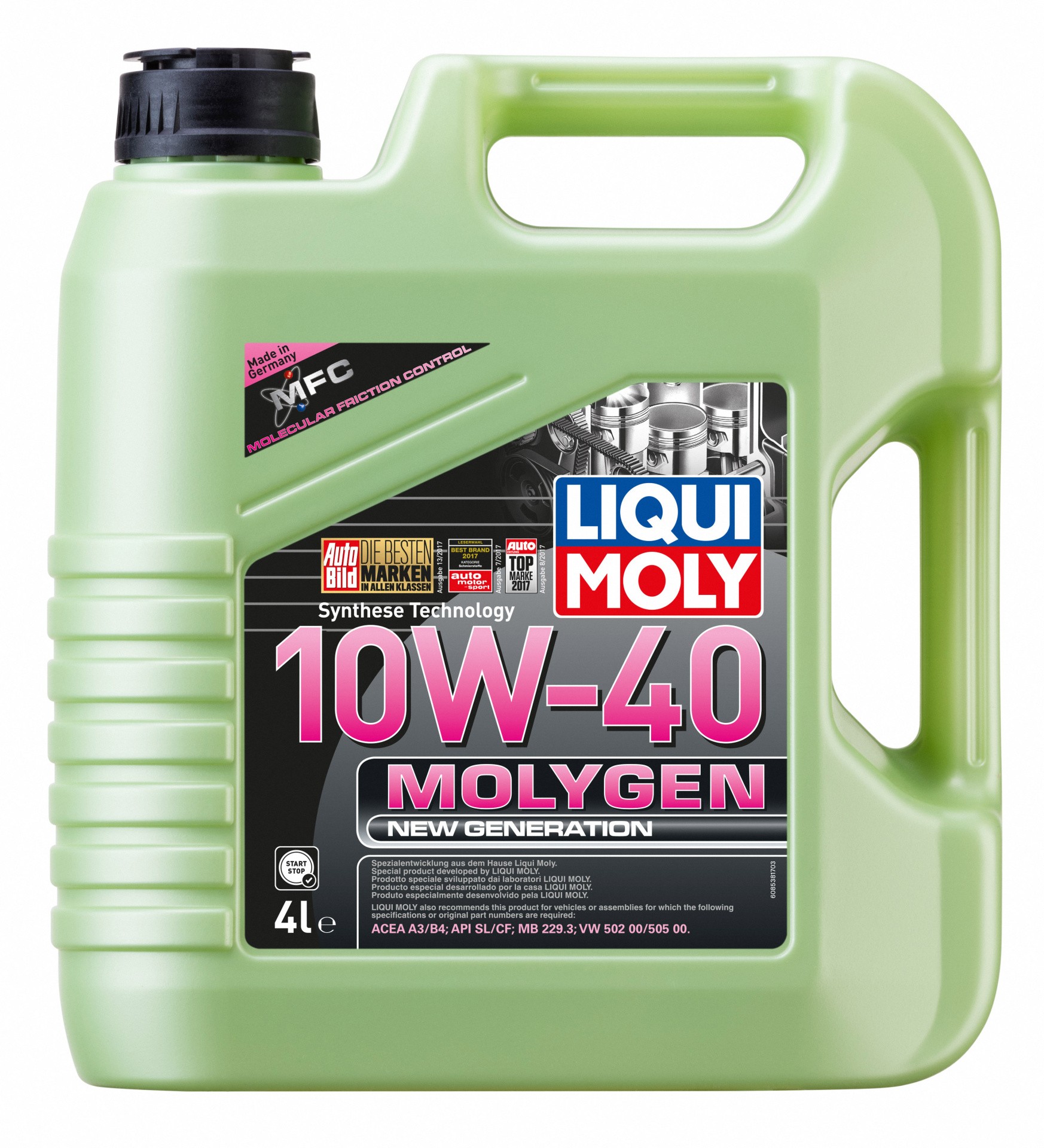 LIQUIMOLY MOLYGEN NEW GENERATION 10W40 SL A3/В4 4 л.
