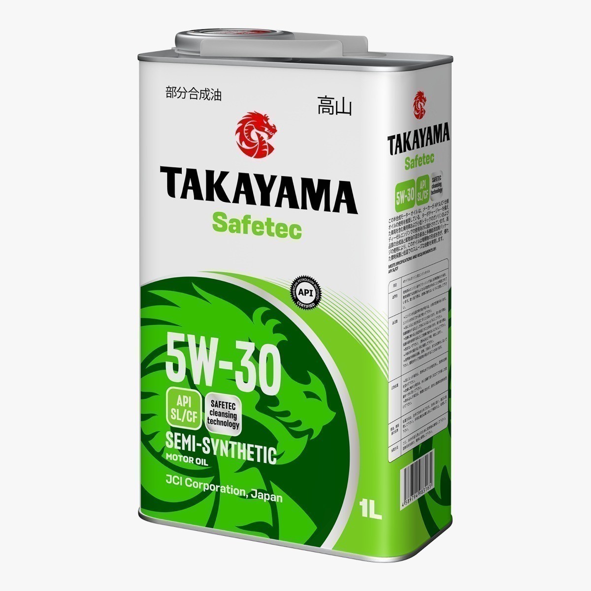 TAKAYAMA Safetec 5W30 SLCF синтетическое 1 л. железо