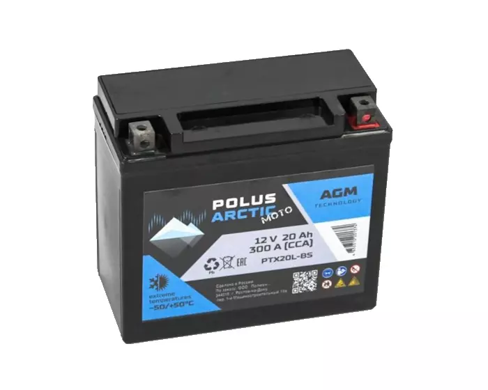 Аккумулятор POLUS ARCTIC MOTO 6CT-20 (PTX20-BS) AGM
