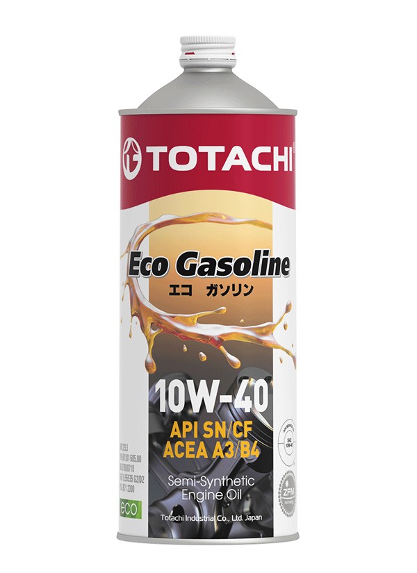 TOTACHI ECO GASOLINE 10W40 SN/CF полусинтетическое 1 л. железо