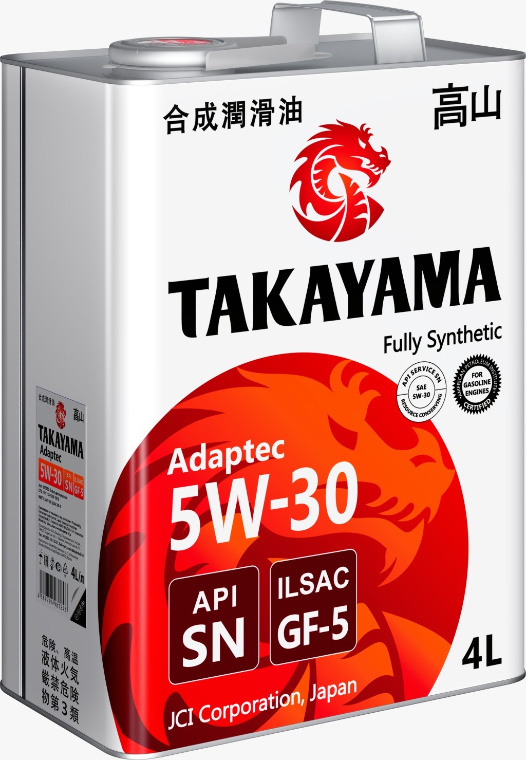 TAKAYAMA 5W30 SN GF-5 синтетическое 4 л. железо