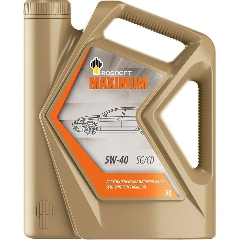ROSNEFT MAXIMUM 5W40 SGCD 5 л. пластик