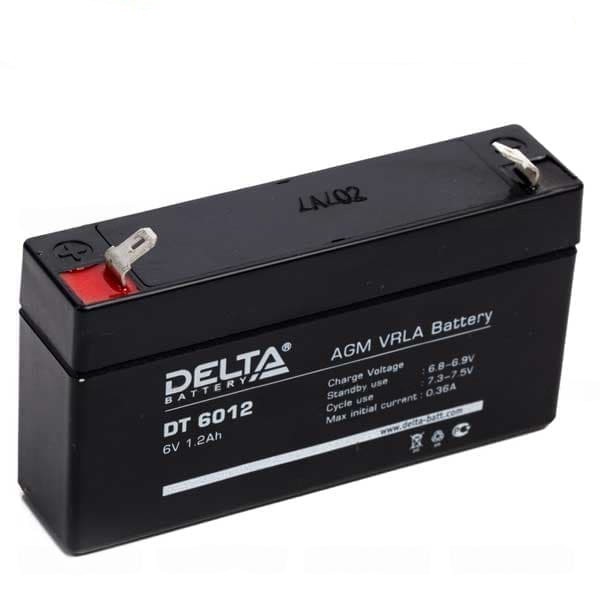 Аккумулятор DELTA DT - 6v  1.2Ah (6012)