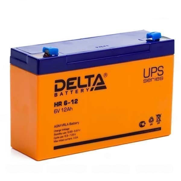 Аккумулятор DELTA HR - 6v  12Ah (HR 6-12)