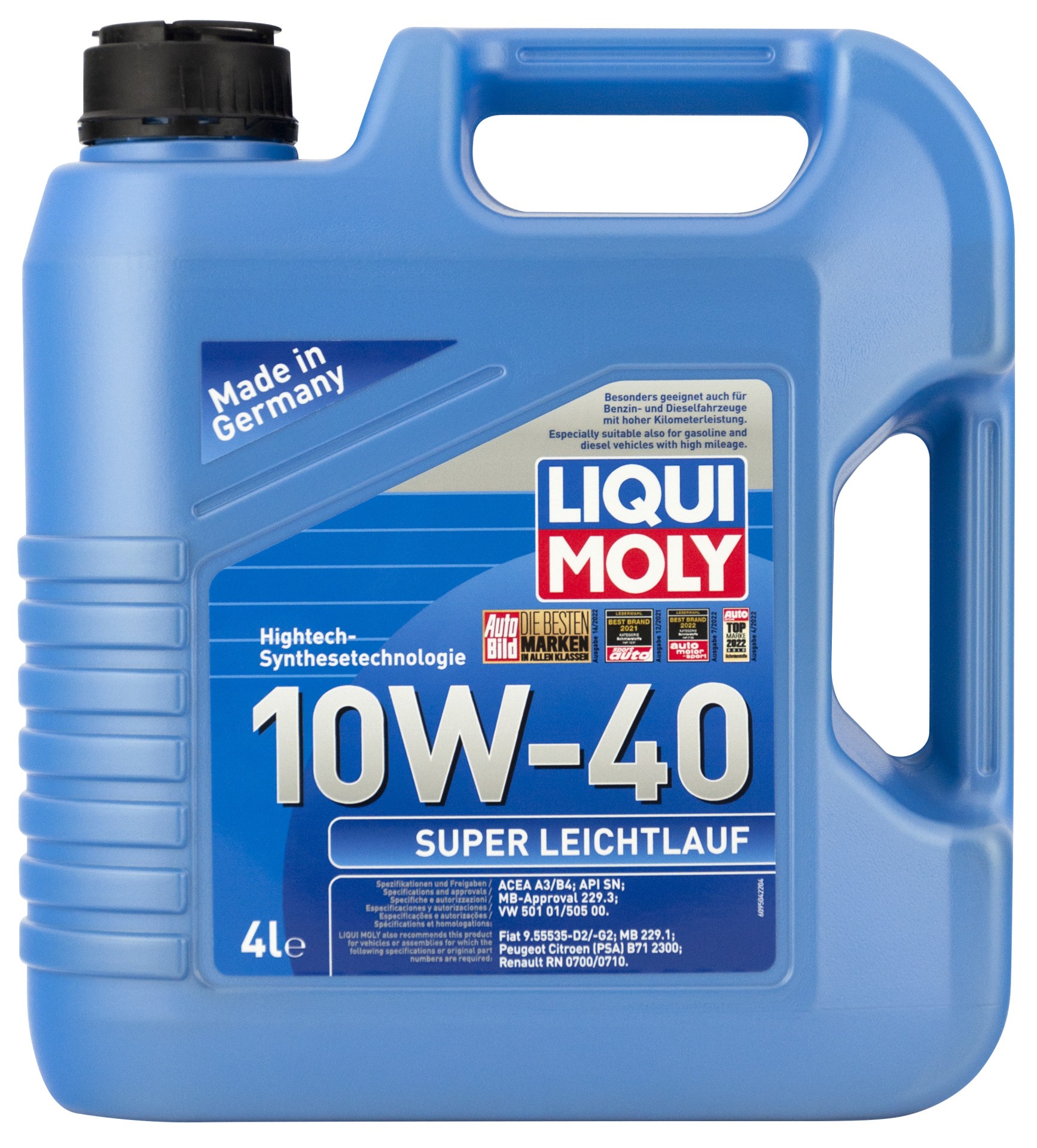 LIQUIMOLY SUPER LEICHTLAUF 10W40 SN A3/B4 4 л.