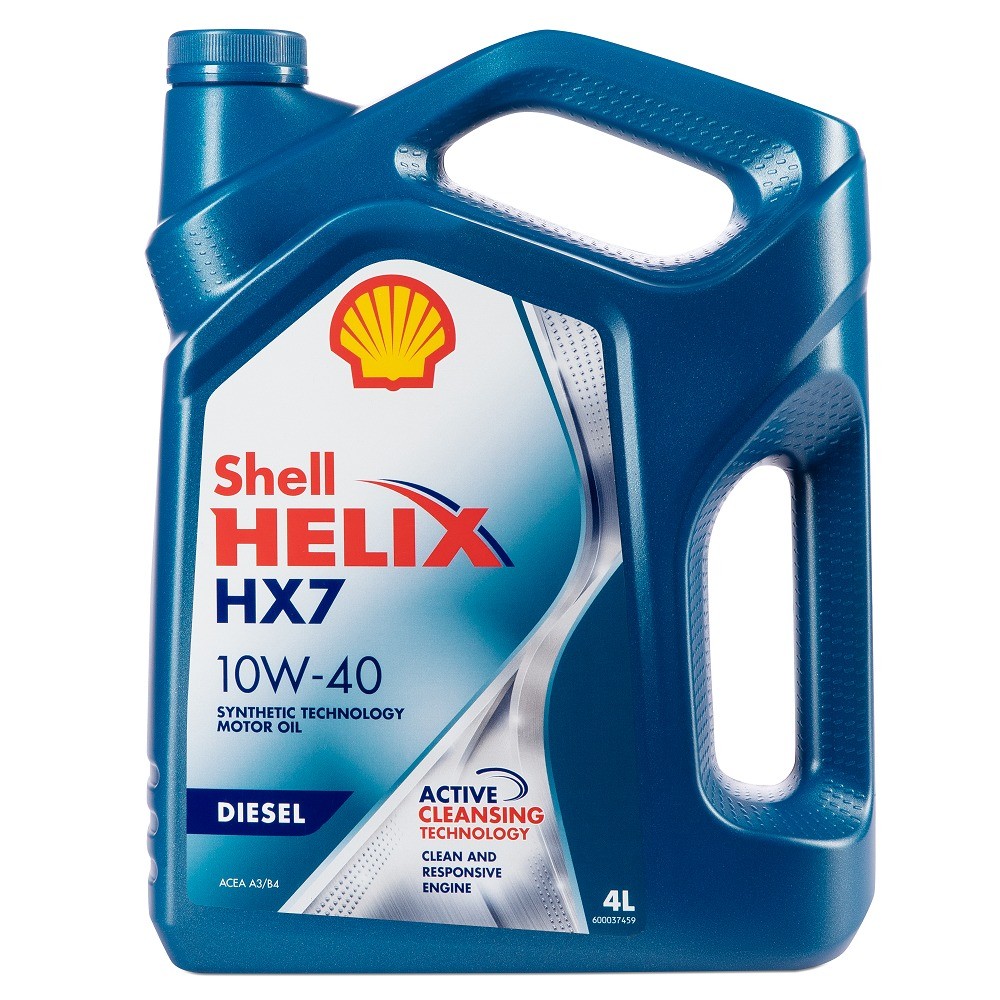 SHELL HELIX HX7 DIESEL 10W40 CF полусинтетическое 4 л. face