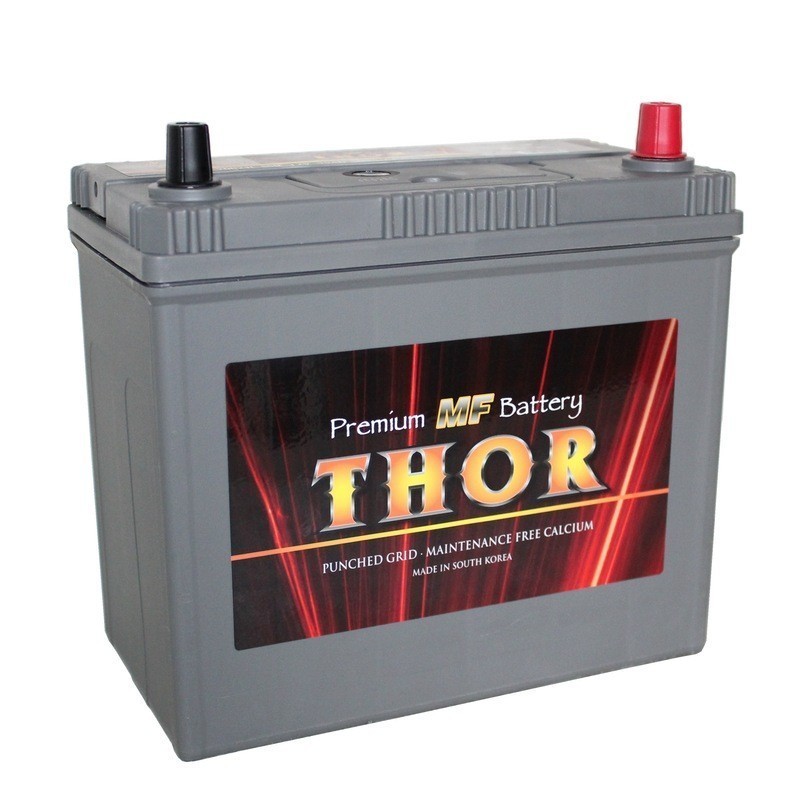 Аккумулятор THOR Asia 6СТ-55 Ач о.п. тонкие клеммы (70B24L SMF)
