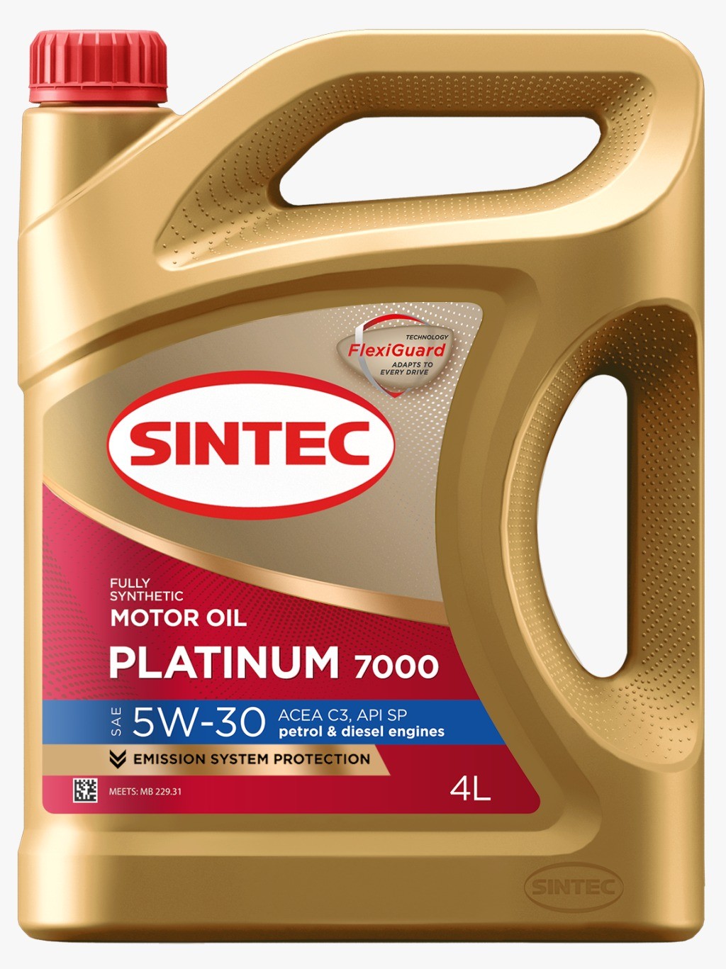 SINTEC PLATINUM 7000 5W30 SP C3 синтетическое 4 л face