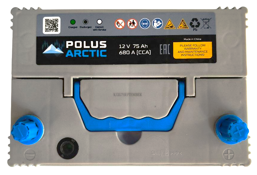 Аккумулятор POLUS ARCTIC 6СТ-75.0 (80D26L) бортик - 2