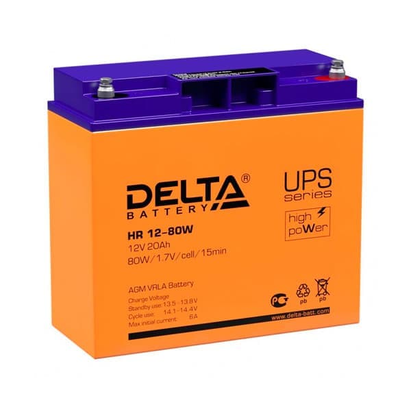 Аккумулятор DELTA HR - 12v 80Ah (HR 12-80)