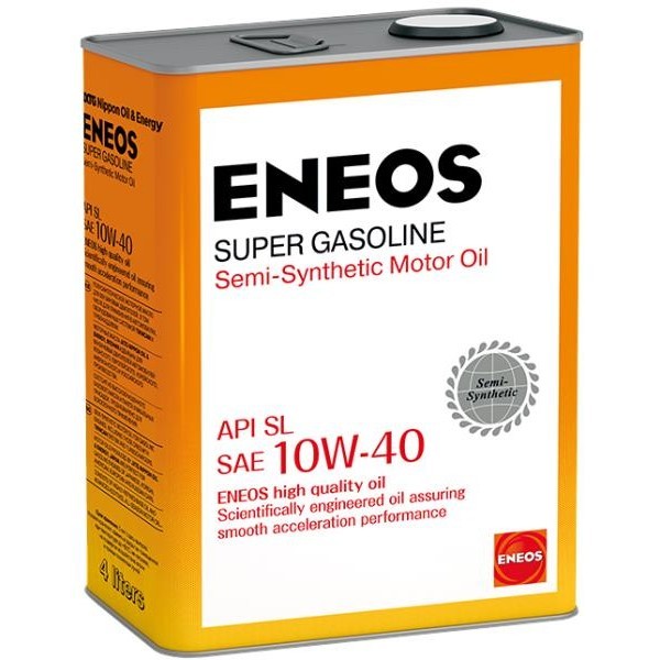 ENEOS GASOLINE 10W40 SL полусинтетическое 4 л.