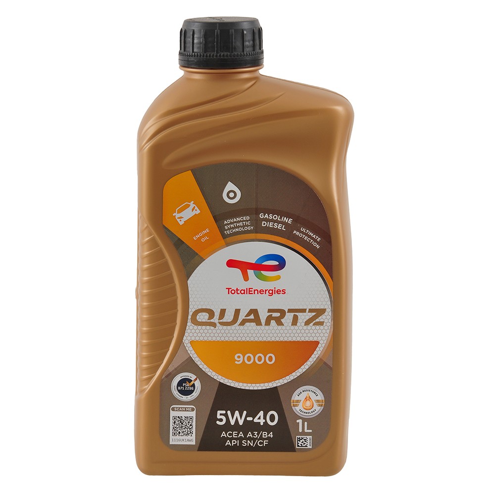 TOTAL QUARTZ 9000 5W40 SN/CF синтетическое 1 л.