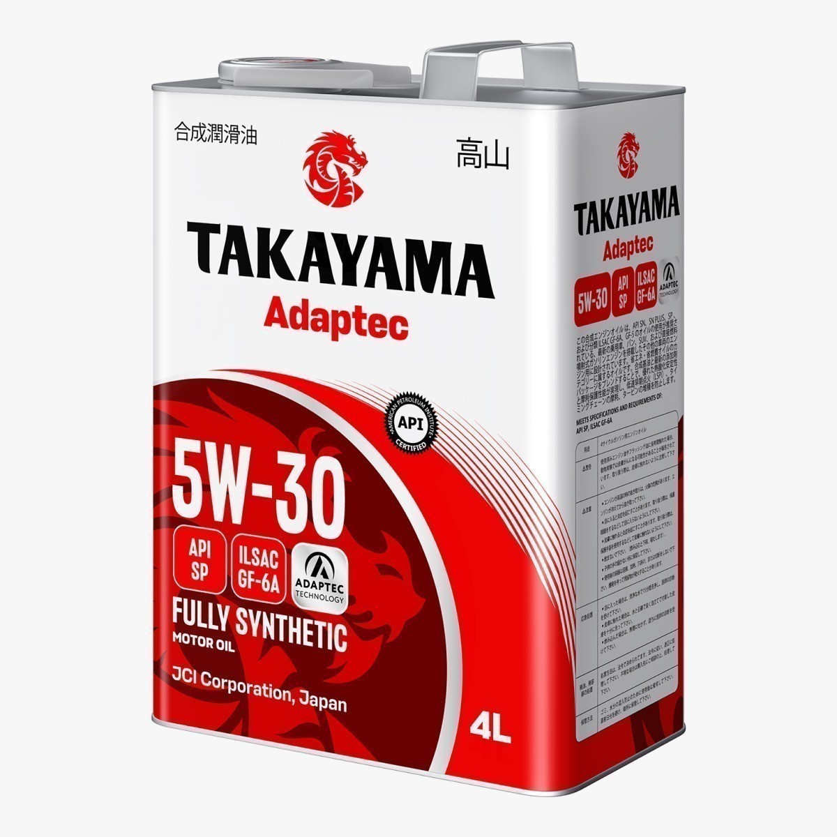 TAKAYAMA ADAPTEC 5W30 GF-6A SP синтетическое 4 л. железо