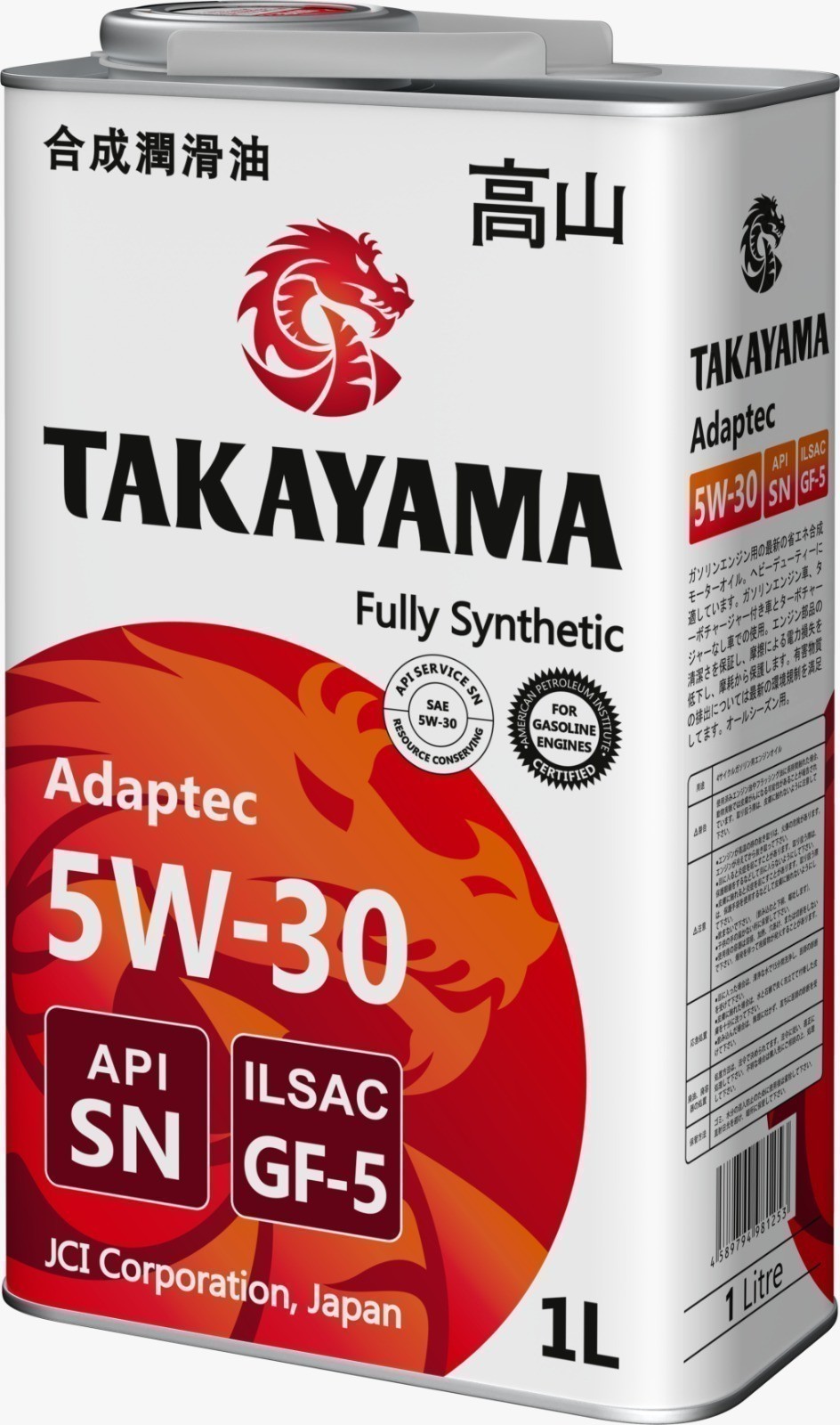TAKAYAMA ADAPTEC 5W30 SN GF-5 синтетическое 1 л. железо