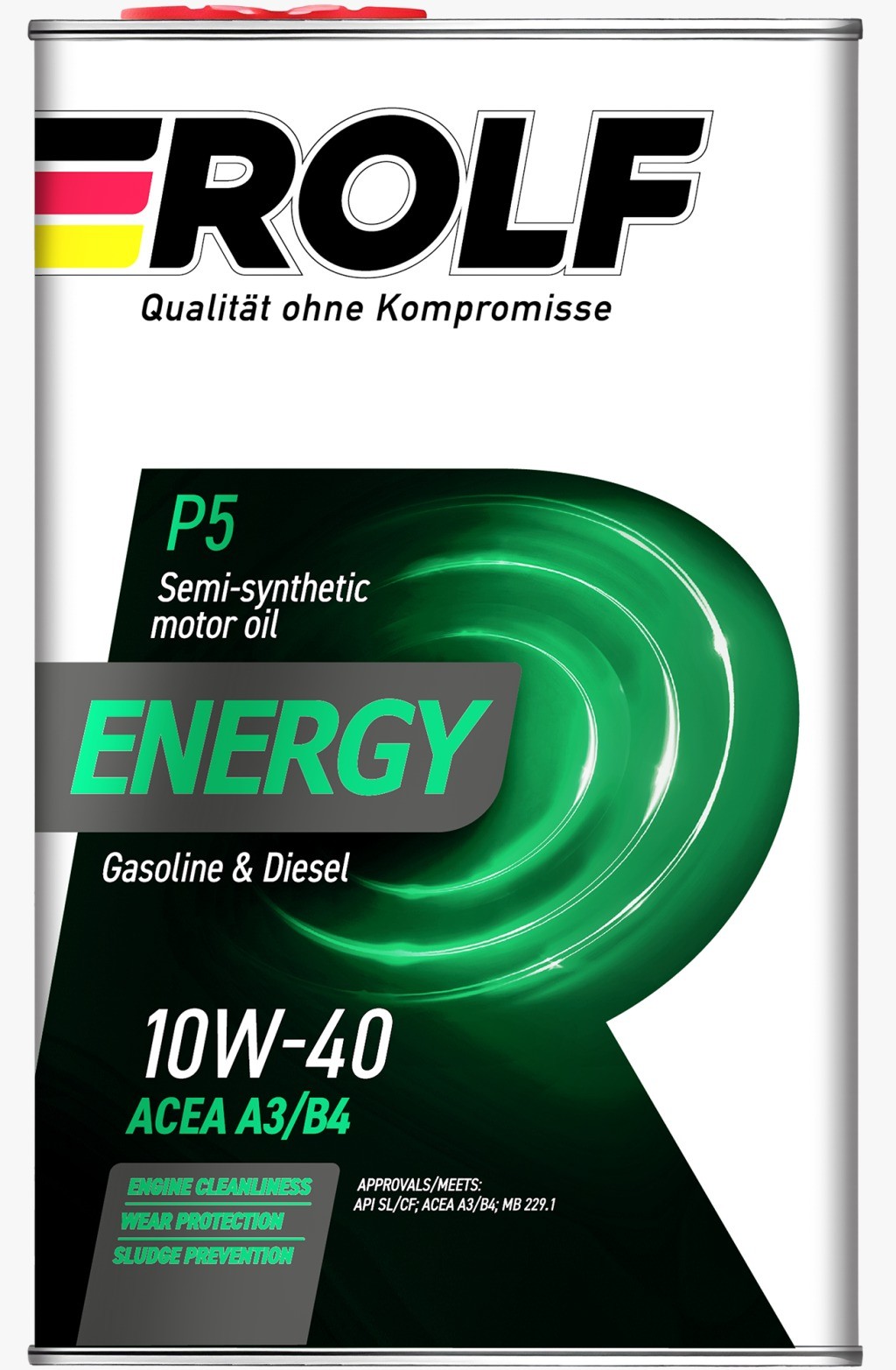 ROLF ENERGY 10W40 SL/CF полусинтетическое 1 л. железо