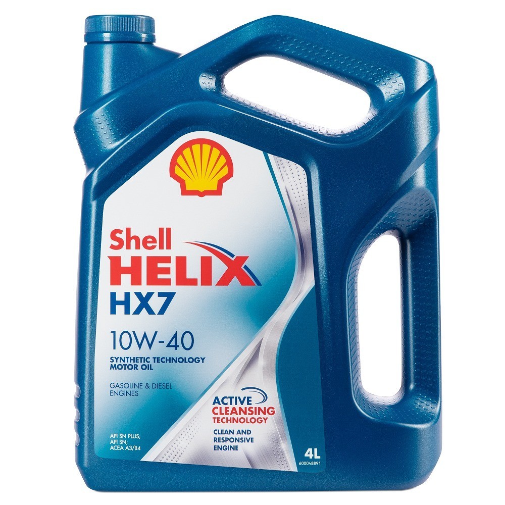 SHELL HELIX HX7 10W40 SN полусинтетическое 4 л. face