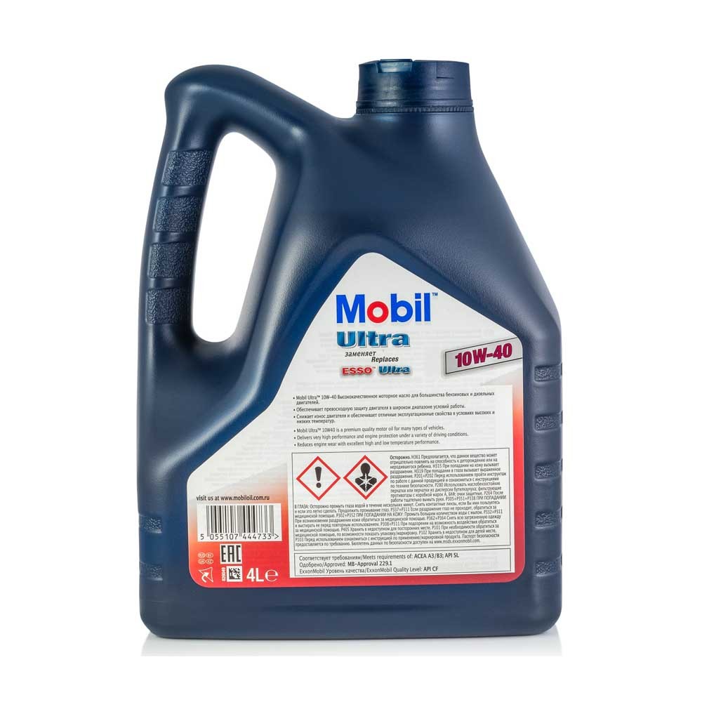 MOBIL ULTRA 10W40 SL/SJ/CF полусинтетическое 4 л.