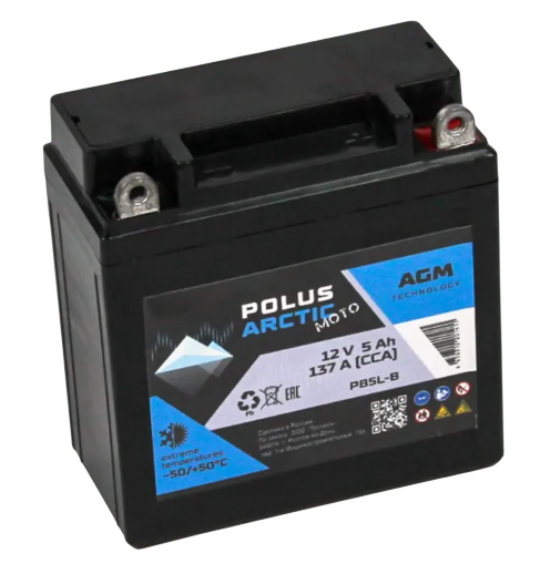 Аккумулятор POLUS ARCTIC MOTO 6CT-5 (PB5L-B) AGM