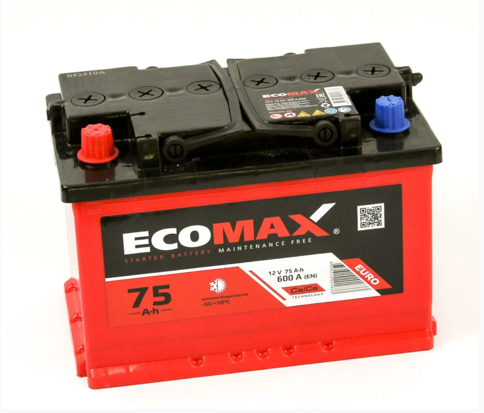 Аккумулятор EcoMax 6СТ-75.1 KZ