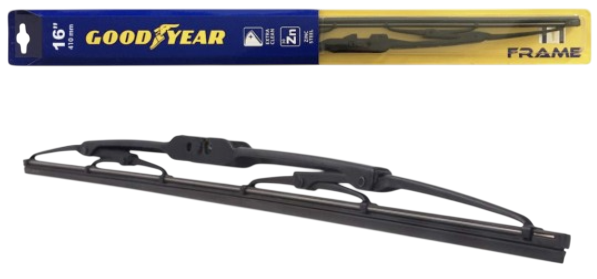 Щетка стеклоочистителя Goodyear FRAME каркасная 16-41 cm всесезонная, 3 переходника