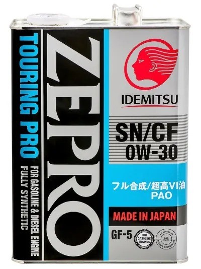 IDEMITSU ZEPRO TOURING PRO F-S 0W30 SNCF GF-5 синтетическое 4 л. железо