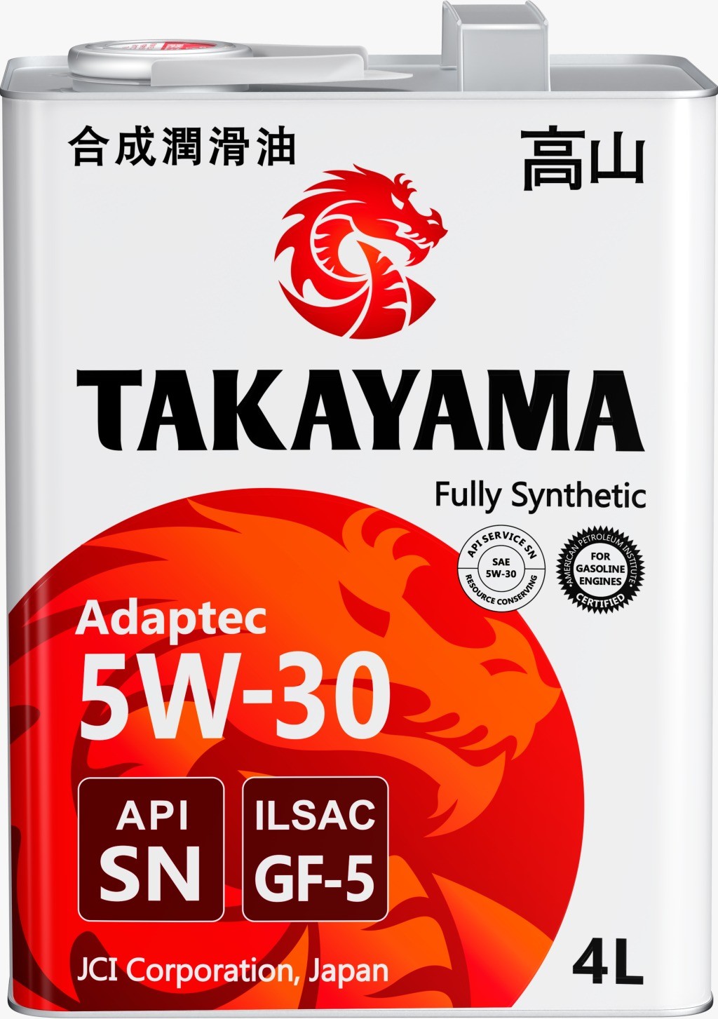 TAKAYAMA ADAPTEC 5W30 SN GF-5 синтетическое 4 л. железо