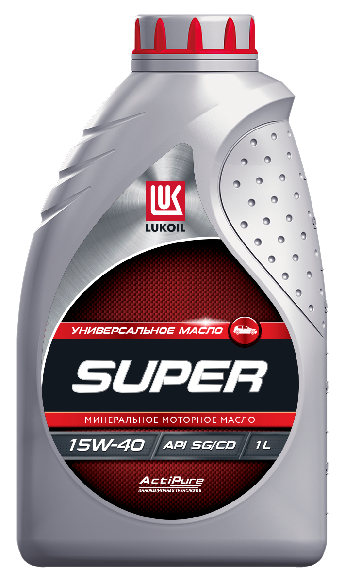 ЛУКОЙЛ СУПЕР 15W40 SG/CD минеральное 1 л.
