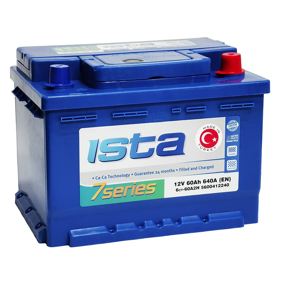 Аккумулятор ISTA 7 Series 6СТ- 60.0 низкий