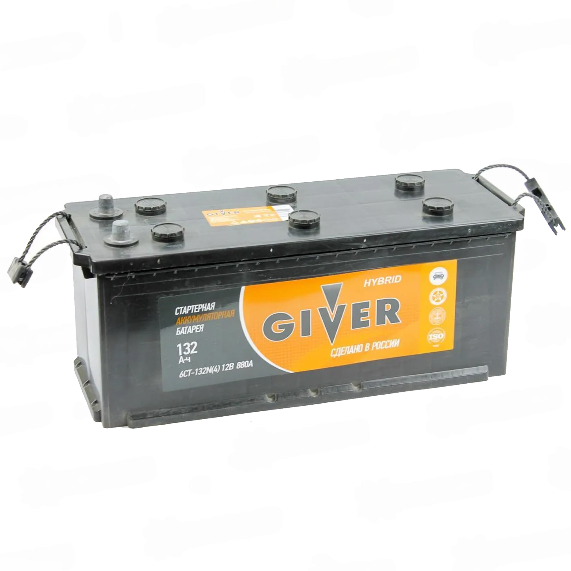 Аккумулятор GIVER HYBRID 6CT -132 росс.конус