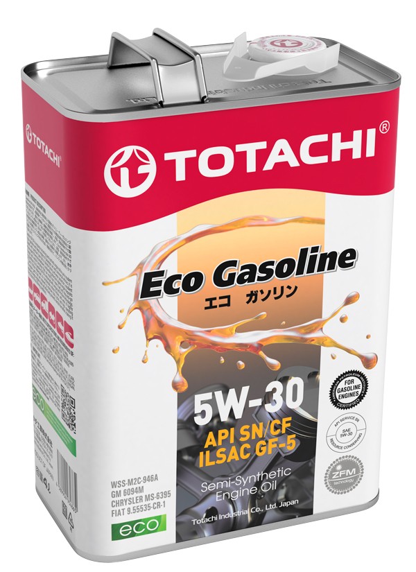 TOTACHI ECO GASOLINE 5W30 SN/CF GF-5 полусинтетическое 4 л. железо