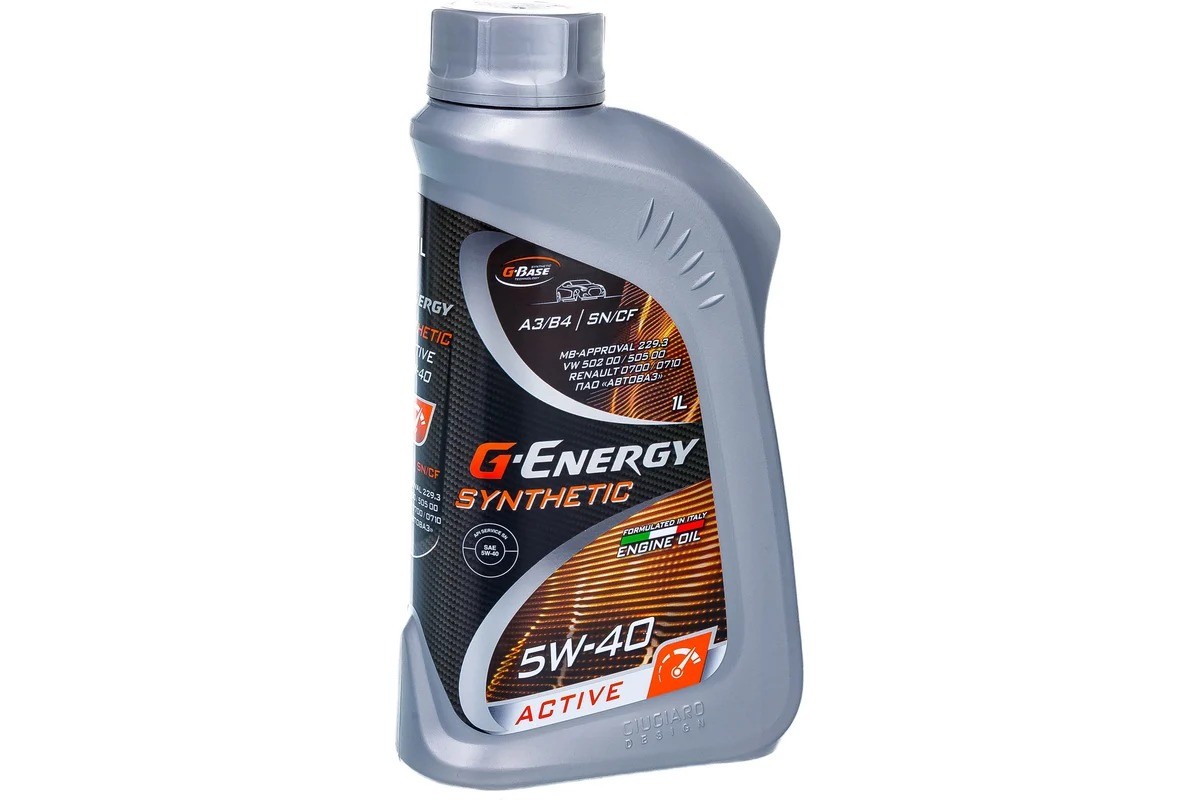 G-ENERGY SYNTHETIC ACTIVE 5W40 SLCF синтетическое 1 л. face