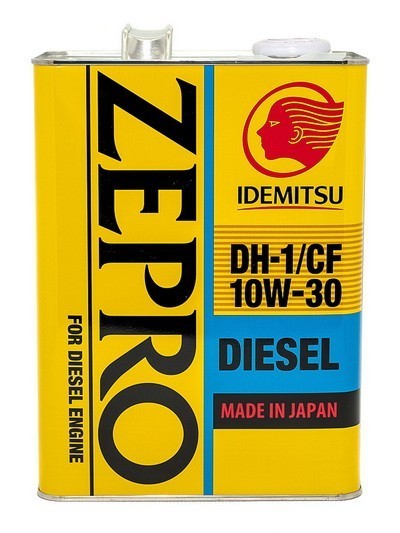 IDEMITSU ZEPRO DIESEL 10W30 CF/DH-1 минеральное 4 л. железо