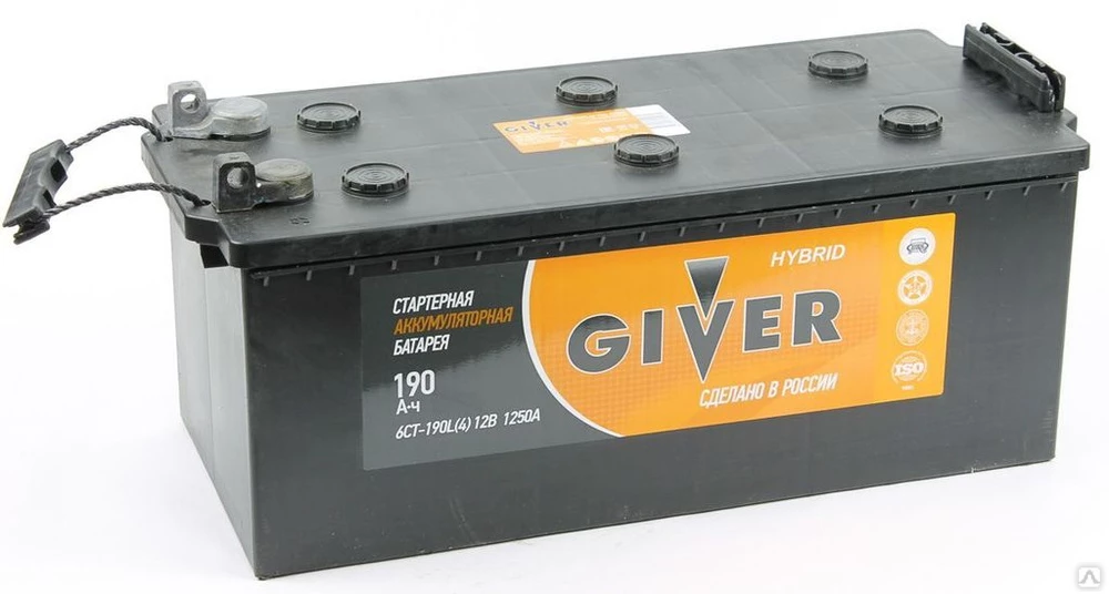 Аккумулятор GIVER HYBRID 6СТ - 190 рос.болт