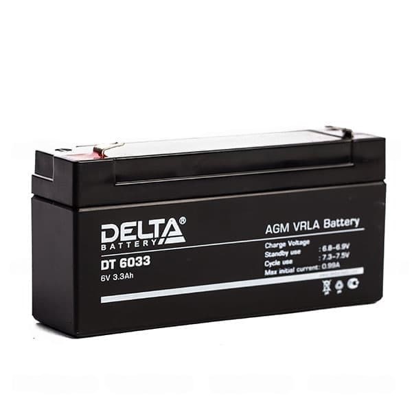 Аккумулятор DELTA DT - 6v  3.3Ah (6033) 125мм