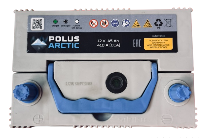 Аккумулятор POLUS ARCTIC 6СТ-45.1 (45B20R) тонк.кл. - 2