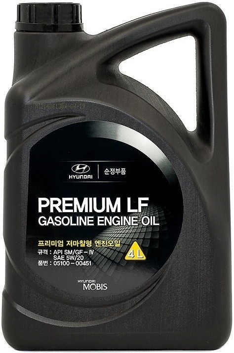 HYUNDAI PREMIUM LF 5W20 SM, CF-4 синтетическое 4л (пластик Корея)