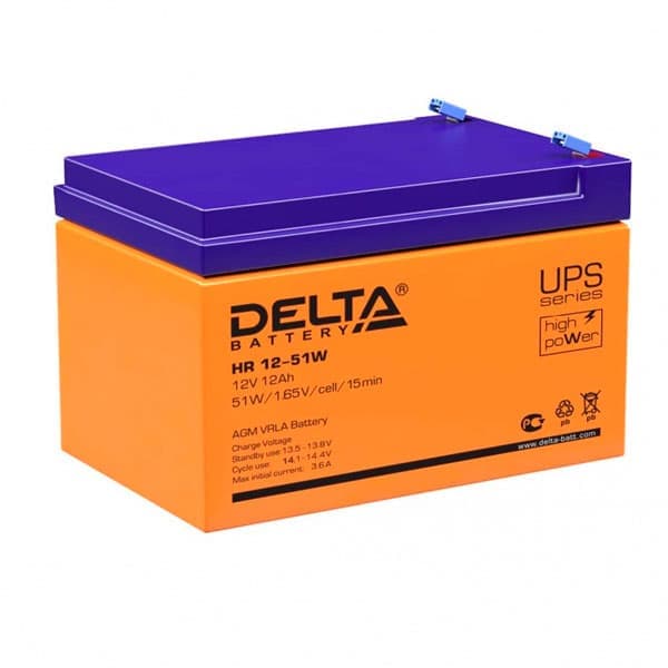Аккумулятор DELTA HR - 12v  12Ah (HR 12-51)