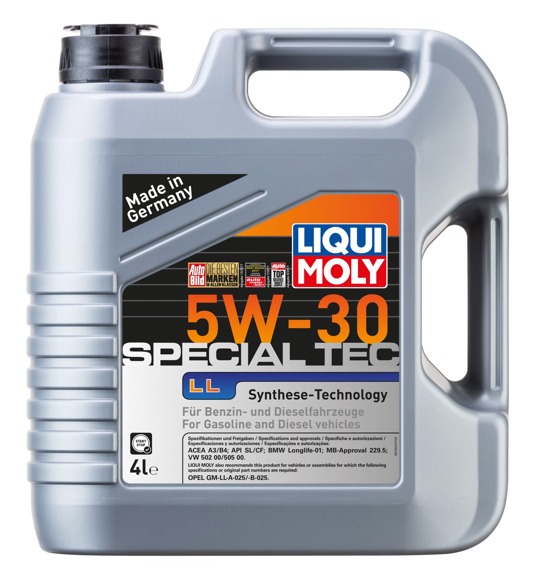 LIQUIMOLY SPECIAL TEC LL 5W30 SL A3/B4 4 л.