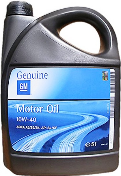 GENERAL MOTORS 10W40 SL/CF A3/B3 полусинтетическое 5 л. пластик