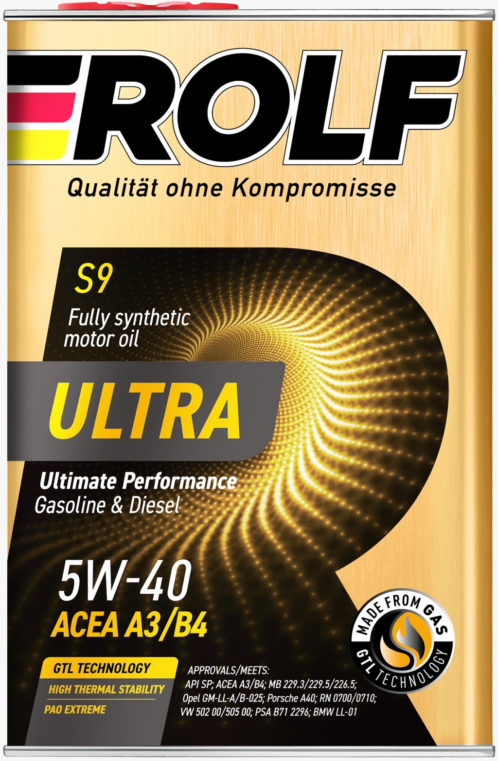 ROLF ULTRA 5W40 SP A3/B4 синтетическое 4 л. железо