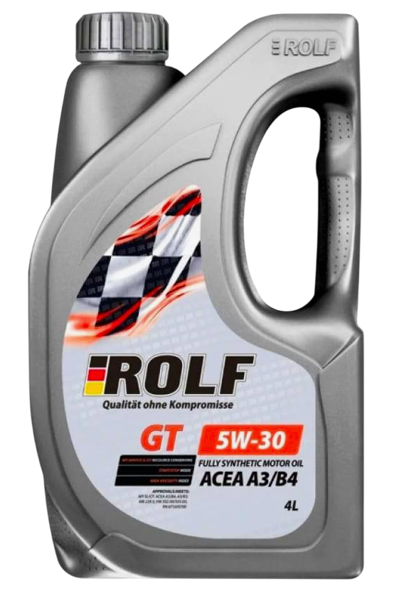 ROLF GT 5W30 A3-B4 синтетическое 4 л. пластик
