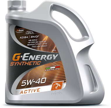 G-ENERGY SYNTHETIC ACTIVE 5W40 SN/CF синтетическое 4 л.