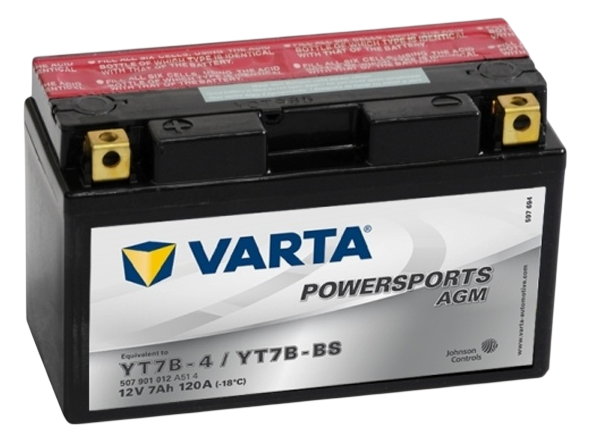 Аккумулятор VARTA POWERSPORTS  12V - 7Ач (507 901 012) AGM