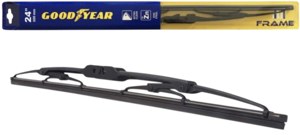 Щетка стеклоочистителя Goodyear FRAME каркасная 24-60 cm всесезонная, 3 переходника