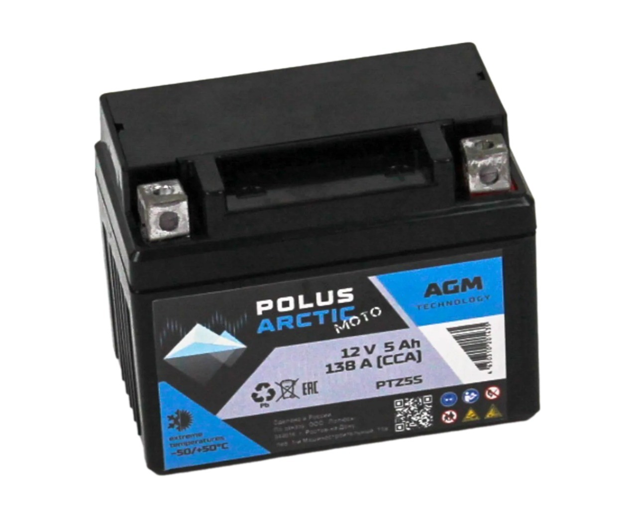 Аккумулятор POLUS ARCTIC MOTO 6CT-5 (PTZ5S) AGM