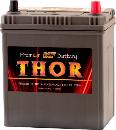 Аккумулятор THOR Asia 6СТ-45 Ач о.п. тонкие клеммы (50B19L SMF)