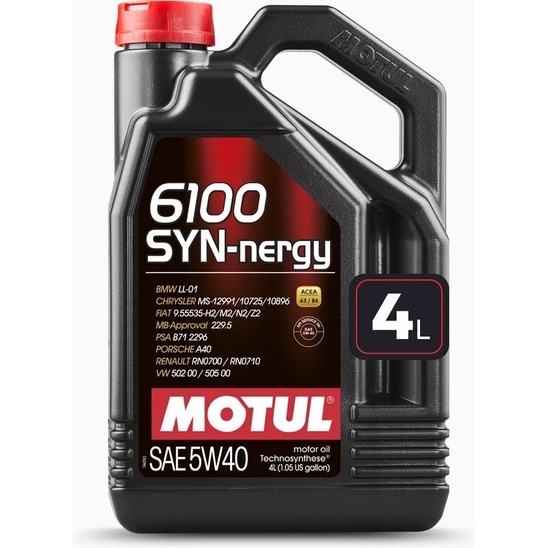 MOTUL 6100 SYN-NERGY 5W40 SN полусинтетическое 4 л.
