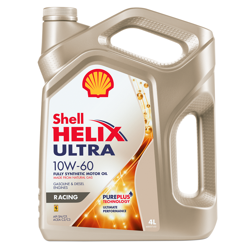 SHELL HELIX ULTRA RACING 10W60 SNCF синтетическое 4 л. face