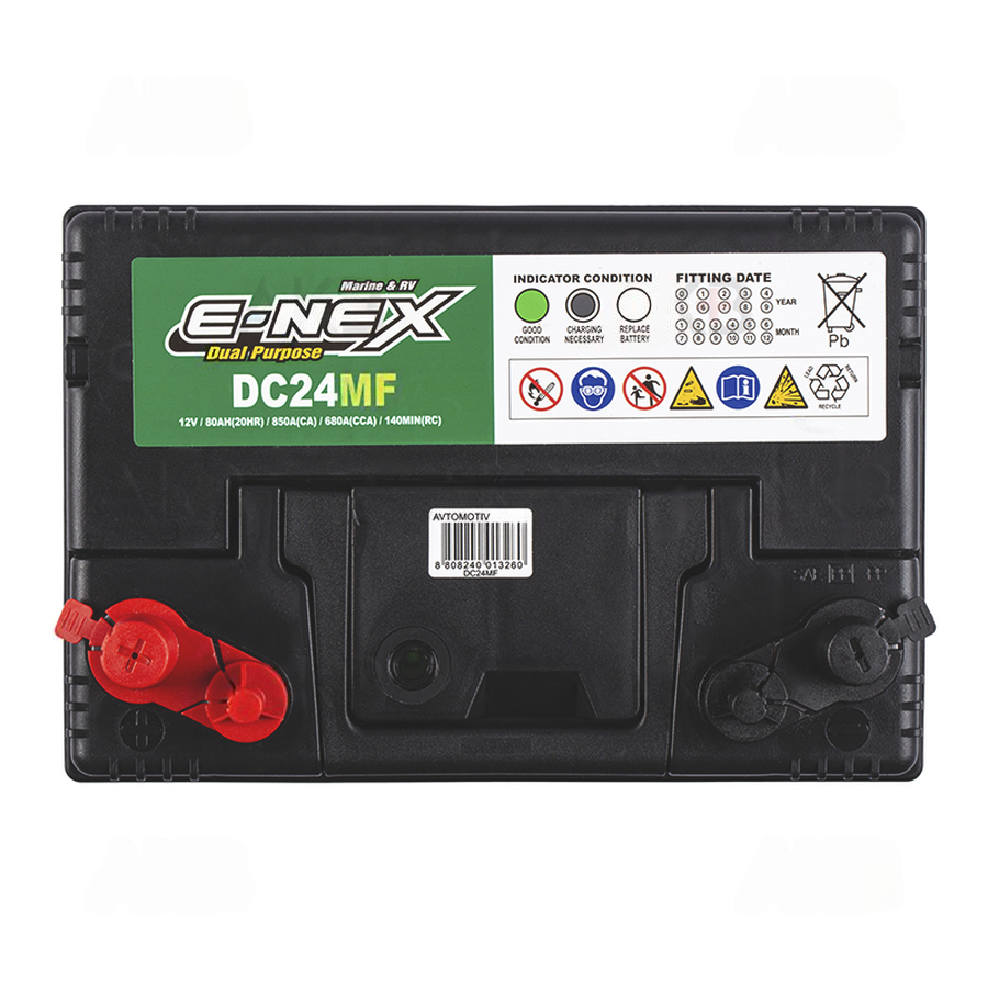 Аккумулятор E-NEX MARINE & RV 6СТ-80.1 (DC24MF) униклемма,