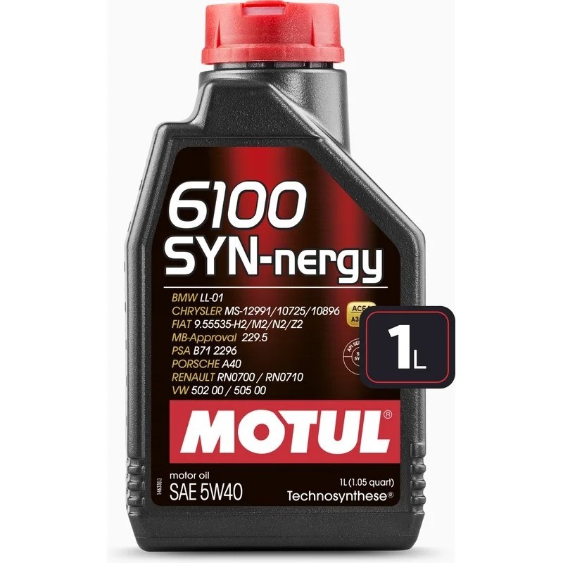 MOTUL 6100 SYN-NERGY 5W40 SN полусинтетическое 1 л.